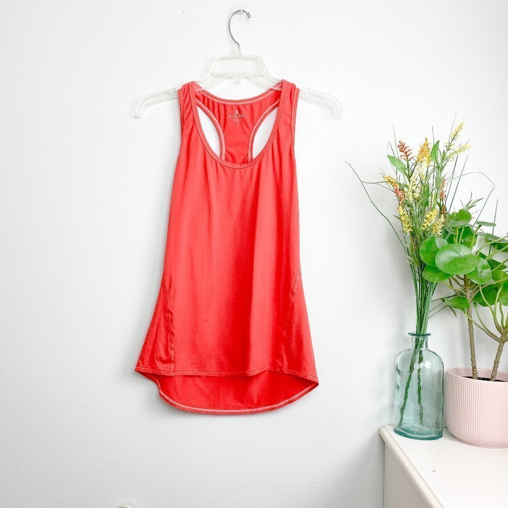 🦋 ATHLETA Red Chi Soft Workout Tank Top Racerback Small